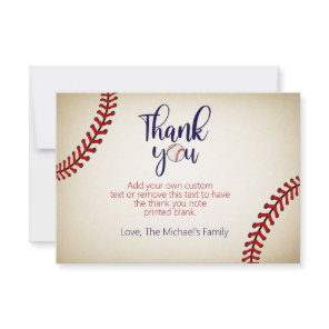 Baseball Thank You Cards