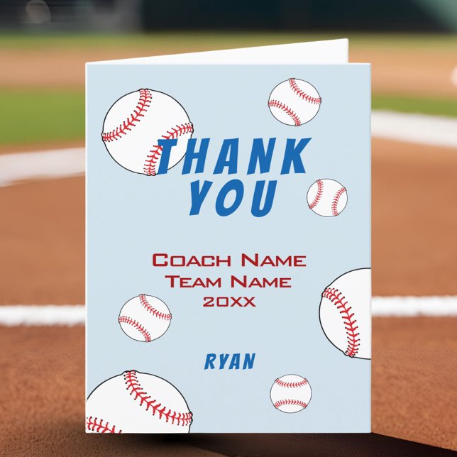 Baseball Thank you Coach Card (Creator Uploaded)