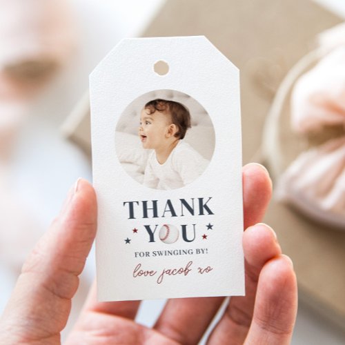 Baseball Thank You For Swinging by _ Photo Gift Tags