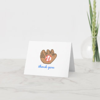 Baseball thank-you letterpress thank you card