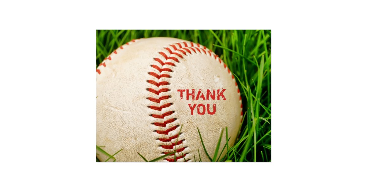 Baseball Thank You Postcard