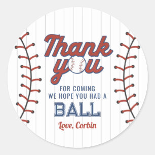 Baseball Thank You Sticker