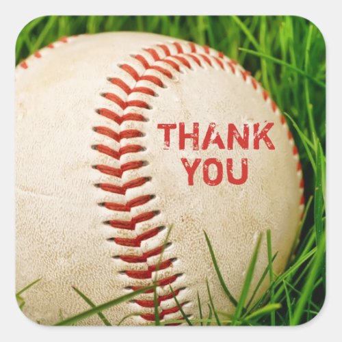 Baseball Thank You Stickers