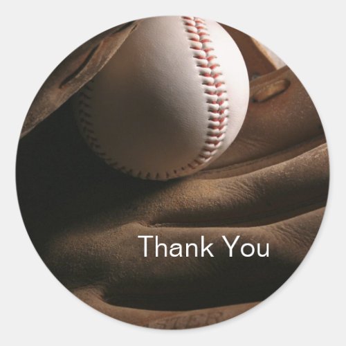 Baseball Thank You Stickers