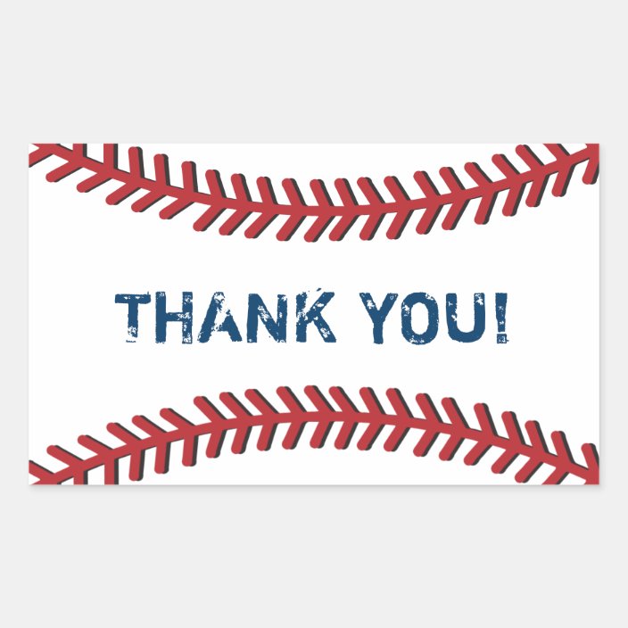 Baseball Thank You Stickers