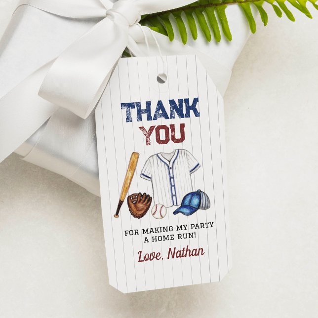 Baseball Thank You Tag Birthday Party (Creator Uploaded)