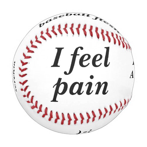 Baseball that feels pain