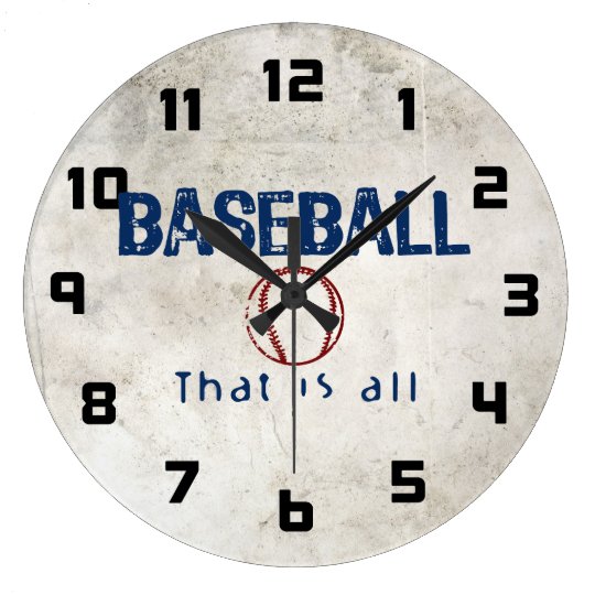 Baseball, That Is All Large Clock