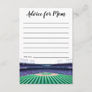 Baseball Theme Advice for Mom Enclosure Card