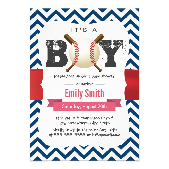 baseball themed baby shower invitations