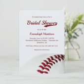 Baseball Theme Bridal Shower Invitations (Standing Front)