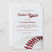 Baseball Theme Bridal Shower Invitations (Front)