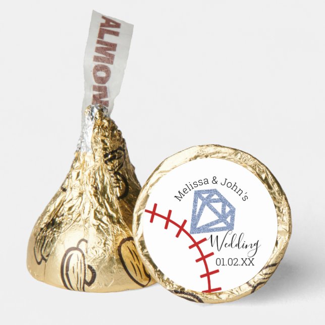 Baseball Theme Glitter Wedding Hershey Kisses Hershey®'s Kisses® (Front)