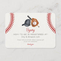 Baseball Theme Home Run Baby Shower Registry