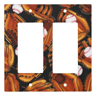 Baseball Theme Light Switch Cover