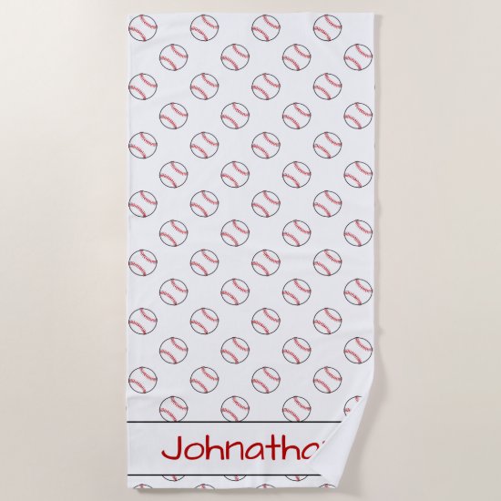 Baseball Theme | Personalized Beach Towel