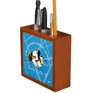 Baseball Theme Personalized Desk Organizer HAMbyWG