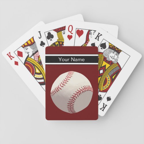 Baseball Theme Personalized Playing Cards