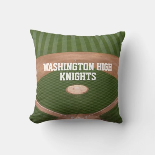 Baseball Theme Personalized Throw Pillow