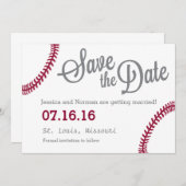 Baseball theme Save the Date Invitation (Front/Back)