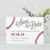 Baseball theme Save the Date Invitation (Standing Front)