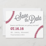 Baseball Theme Save The Date Invitation at Zazzle