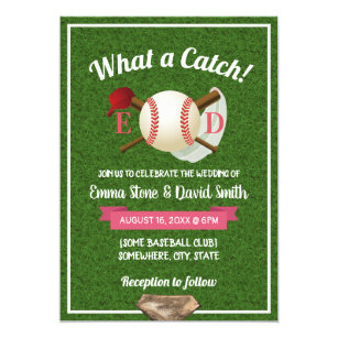 Baseball Theme Themed Wedding Invitations Zazzle