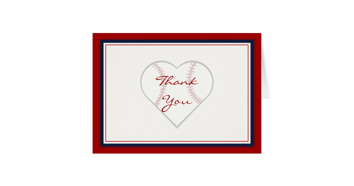 Baseball Theme Thank You cards | Zazzle