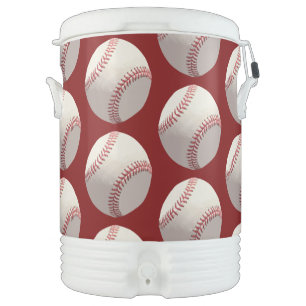 Baseball Theme Thermal Drink And Beverage Cooler