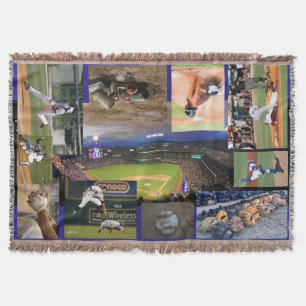 Baseball Theme Throw Blanket - HAMbyWhiteGlove