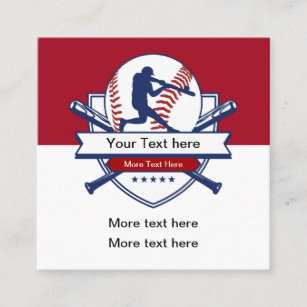Baseball Theme Unique Sports Business Cards