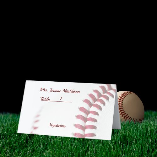 Baseball Theme Wedding Customizable Place Cards