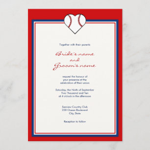 Baseball Theme Wedding Invitations