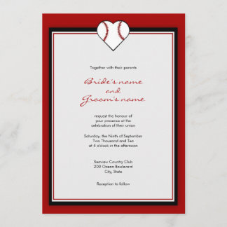 Baseball Theme Wedding Invitations