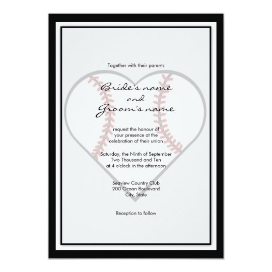 Baseball Theme Wedding Invitations Zazzle Com