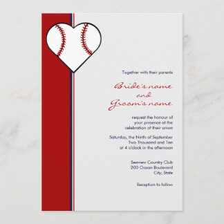 Baseball Theme Wedding Invitations