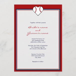 Baseball Theme Wedding Invitations