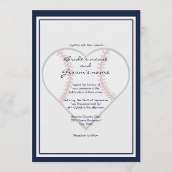 Baseball Theme Wedding Invitations by PMCustomWeddings at Zazzle