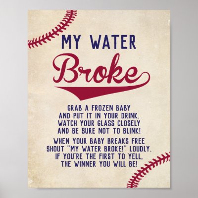 Baseball Themed Baby Shower Diaper Thoughts Sign Zazzle Com