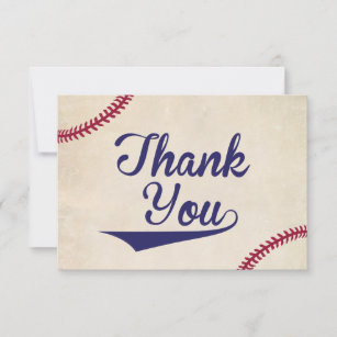 Baby Shower or Birthday Party Thank You Note Cards with Envelopes Batter Up Shaped Thank You Cards Set of 12 Baseball
