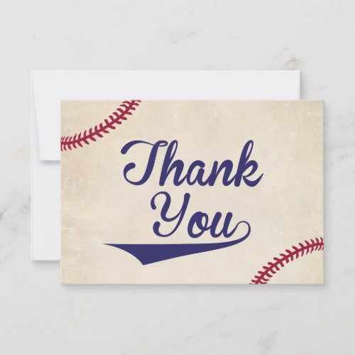 Baseball Themed Baby Shower Thank You Cards Flat
