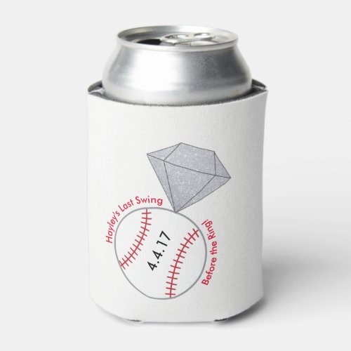 Baseball Themed Bachelorette Party Can Cooler