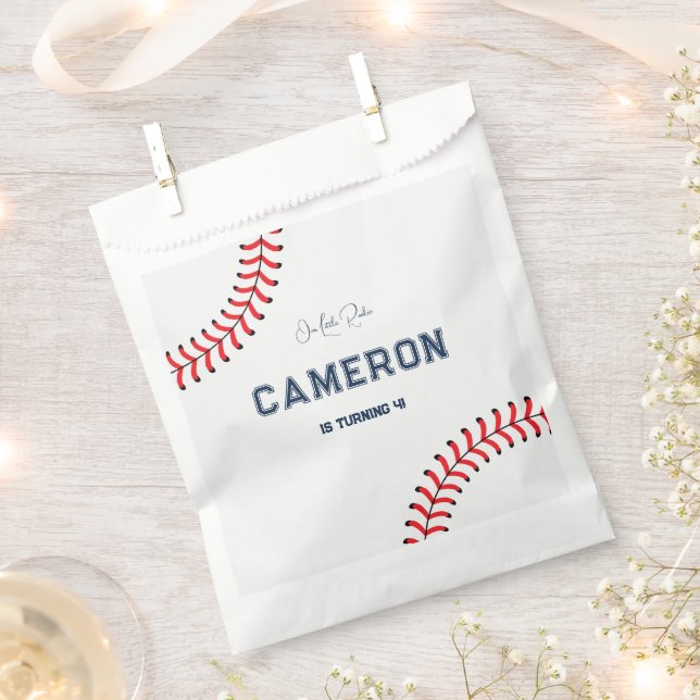 Baseball Themed Birthday Favor Bags (Clipped)