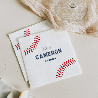 Baseball Themed Birthday Napkins