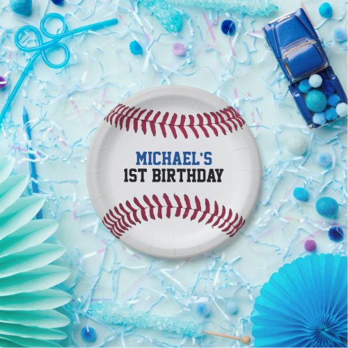 Baseball Themed Birthday Paper Plates