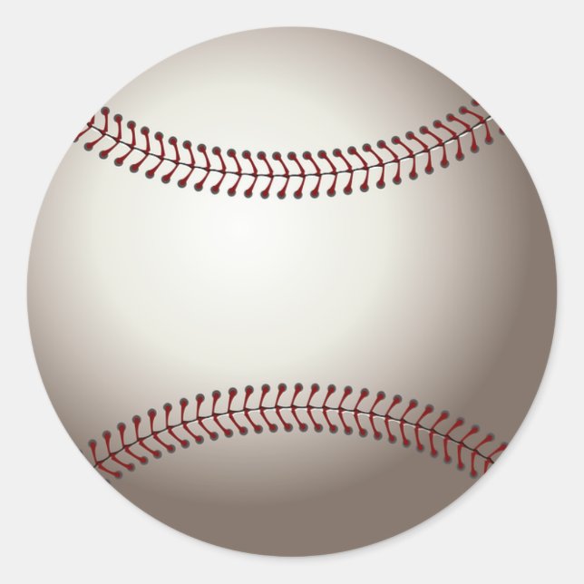 Baseball Themed Birthday Party Stickers (Front)