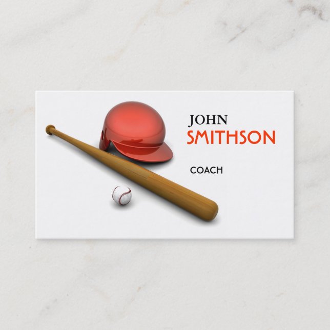 Baseball Themed Business Card (Front)
