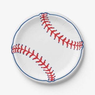 Baseball Themed Classic Baseball Design Fun Party Paper Plates