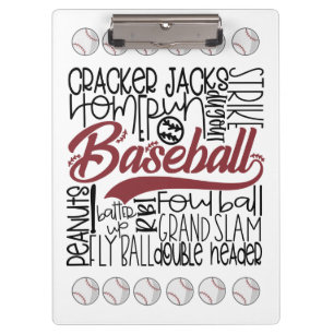 Baseball Themed Clipboard