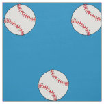 Baseball Themed Fabric in Sky Blue HAMbyWG